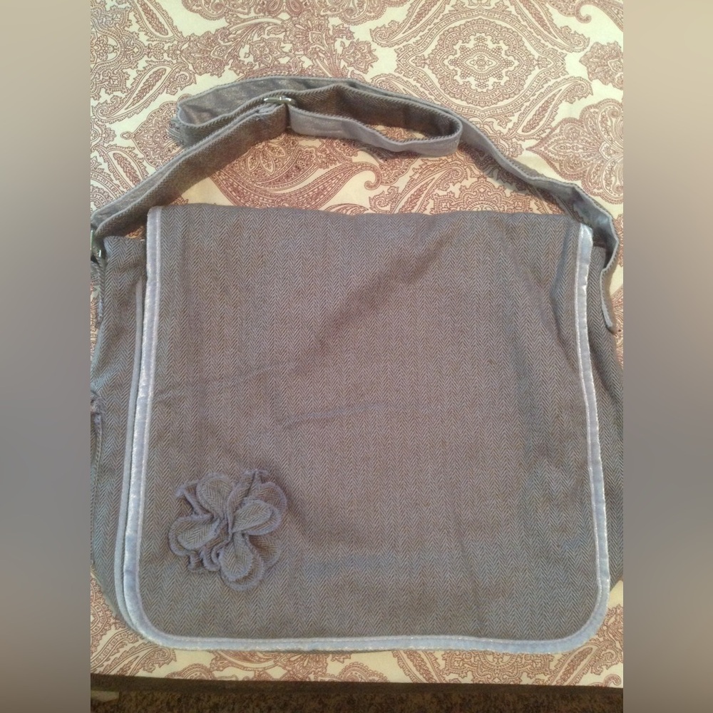 EUC Vintage Old Navy Herringbone Messenger Bag